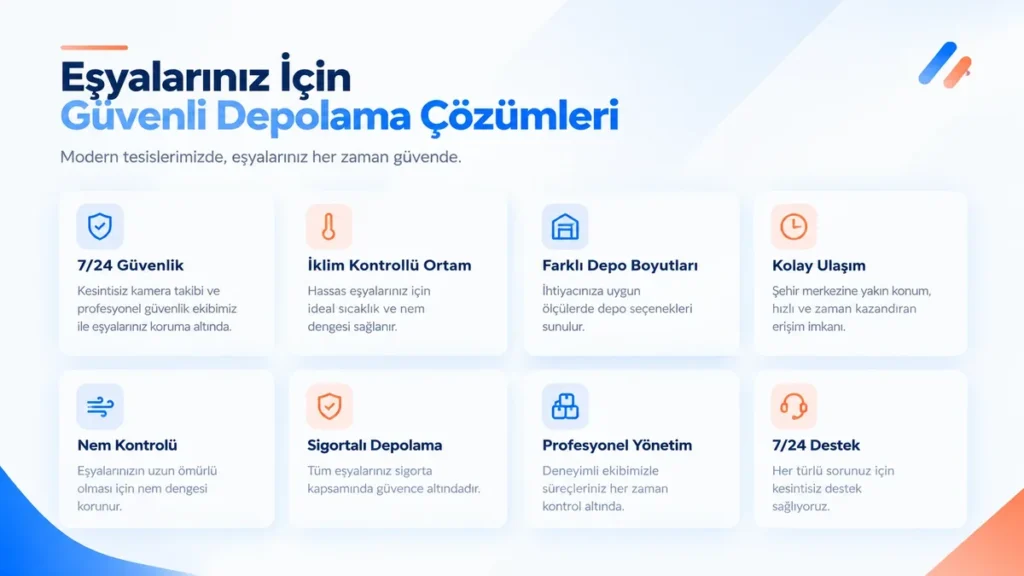Sultanbeyli Eşya Depolama 4 Sultanbeyli eşya depolama hizmetinde güvenli depolama özellikleri